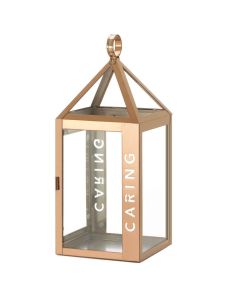LARGE ROSE METAL CARING LANTERN