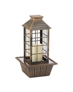 BRONZED LANTERN TABLETOP FOUNTAIN